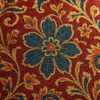 Yastık kılıfı kumaşının dokusunu yakından gösteren detay fotoğraf